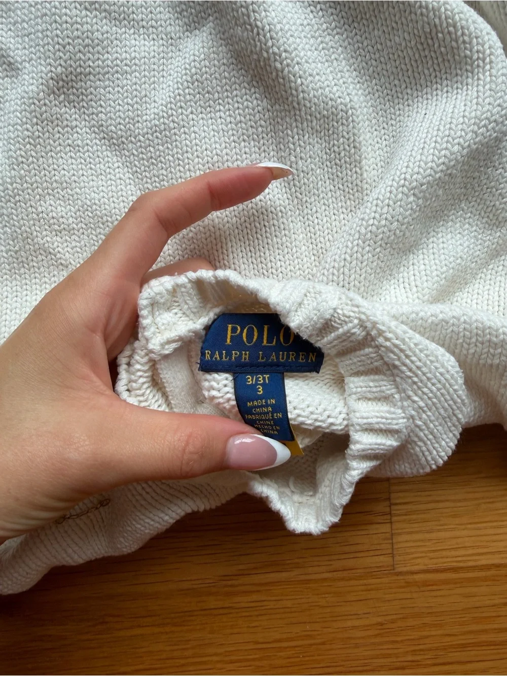 Polo Ralph Lauren Logo Crest Cotton Sweater - Size 3/3T